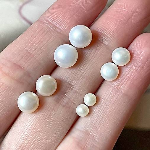 Freshwater Pearls AG925 Stud Earrings / Puzetové náušnice so sladkovodnými perlami A0015