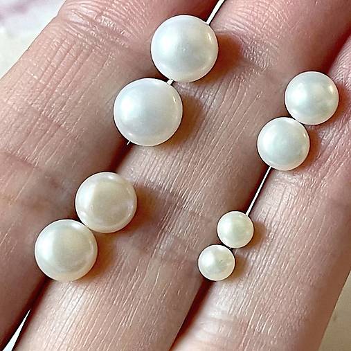 Freshwater Pearls AG925 Stud Earrings / Puzetové náušnice so sladkovodnými perlami A0015