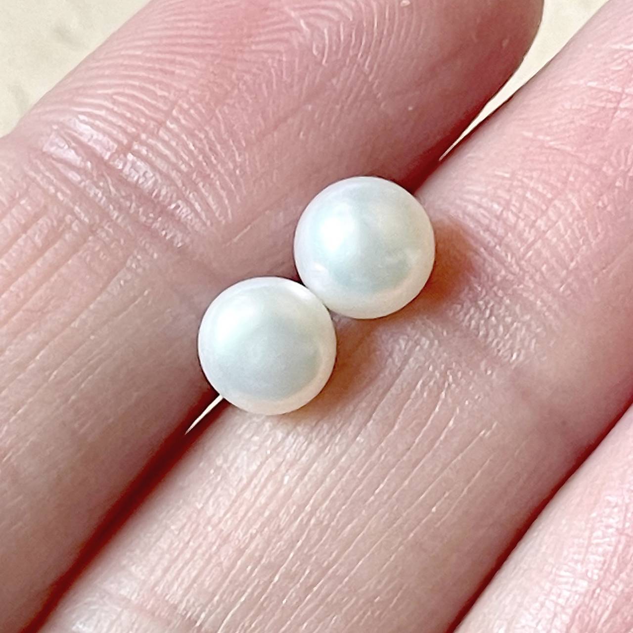 Freshwater Pearls AG925 Stud Earrings / Puzetové náušnice so sladkovodnými perlami A0015