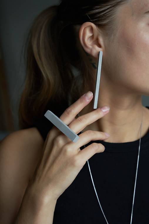 Náušnice - ASKET | betónové náušnice - 17832829_