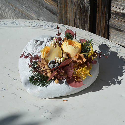 Dekorácie - Smútočné kameninové srdiečko - 17832439_