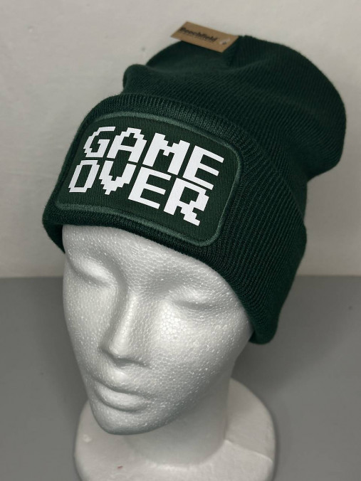 Zimná čiapka s potlačou (Game over)