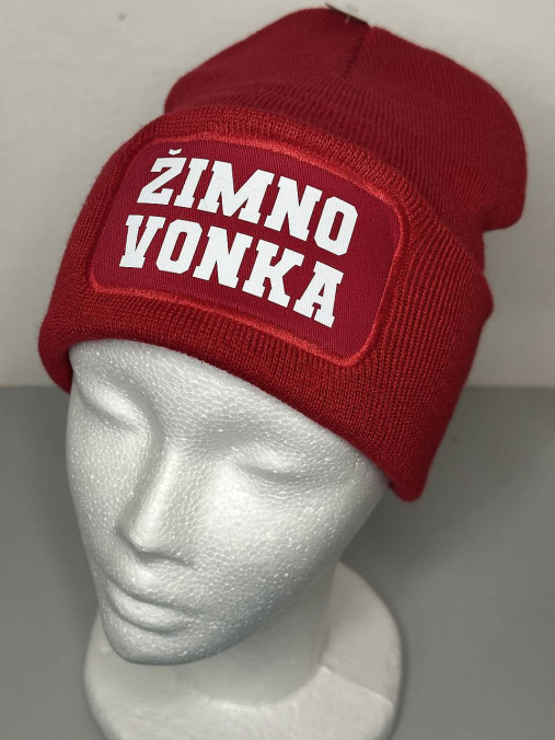 Zimná čiapka s potlačou (Žimno vonka)