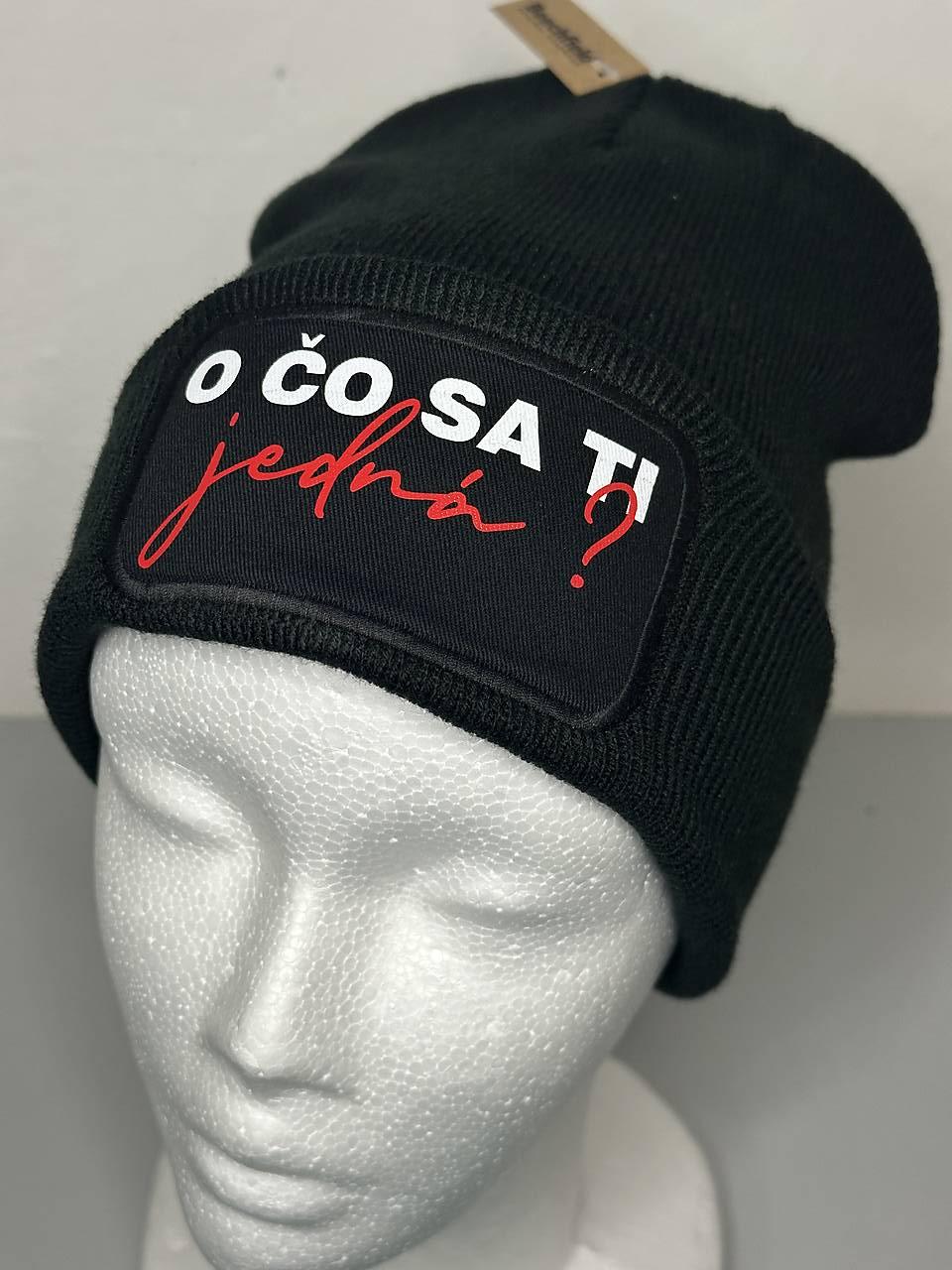 Zimná čiapka s potlačou (O čo sa ti jedna?)
