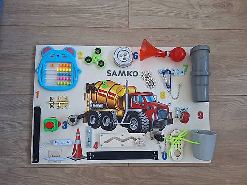 Hračky - Activity board Domiešavač - 17832488_