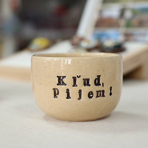 Keramické hrnčeky s nápisom (120 ml)
