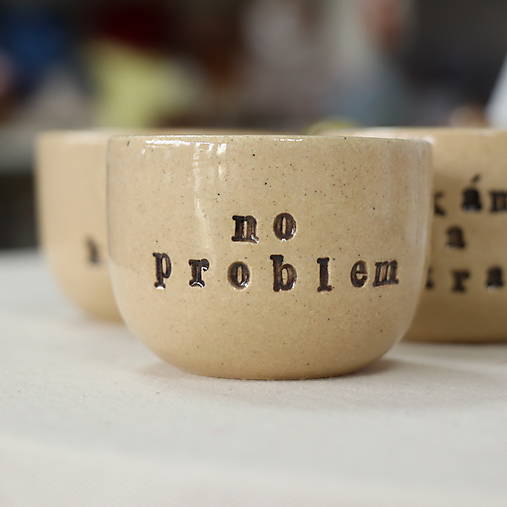 Keramické hrnčeky s nápisom (120 ml)