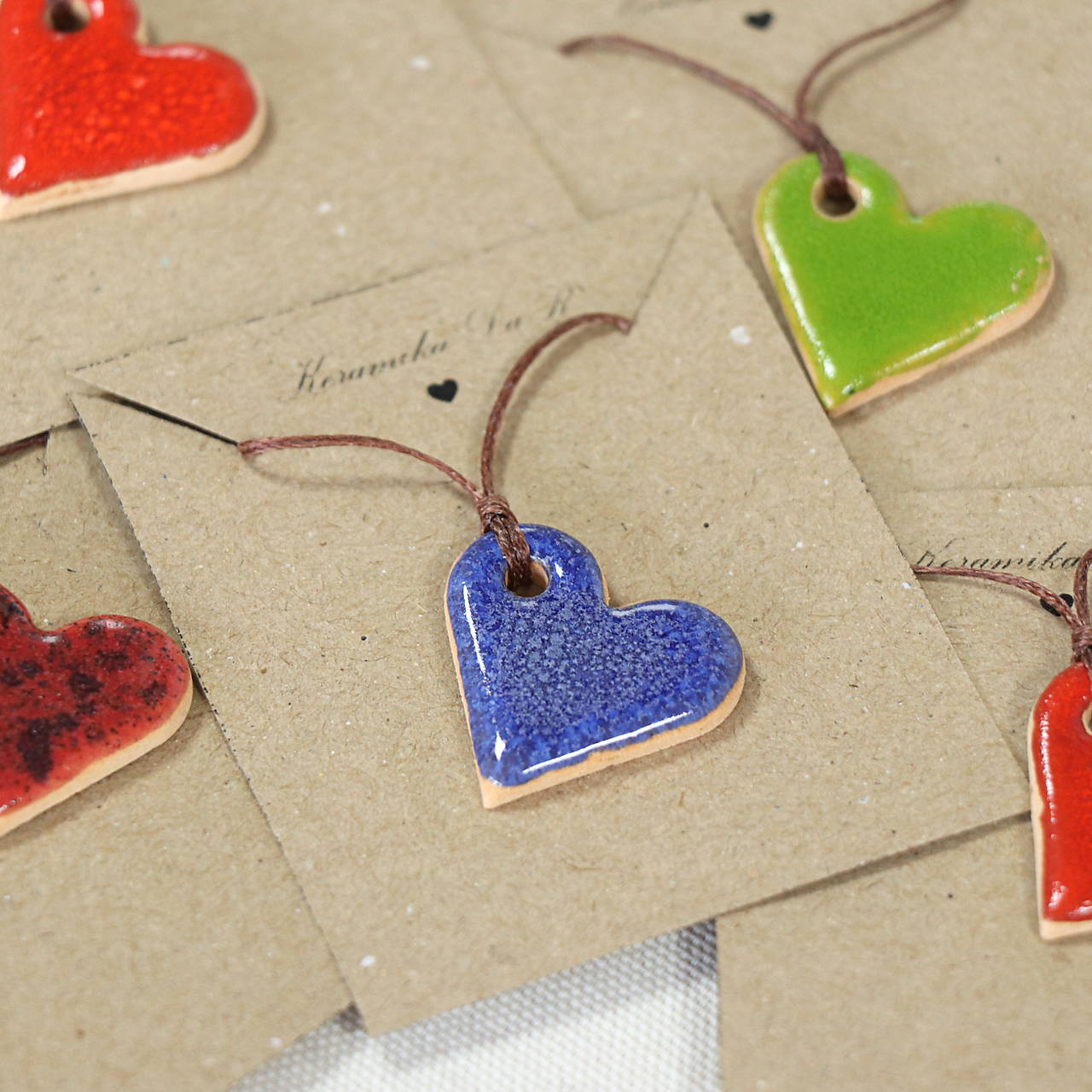 Keramický prívesok Srdce M