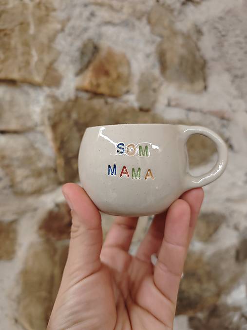 Nádoby - šálka SOM MAMA - 17832499_