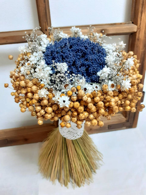 Dekorácie - Kytica levanduľová - 17834579_