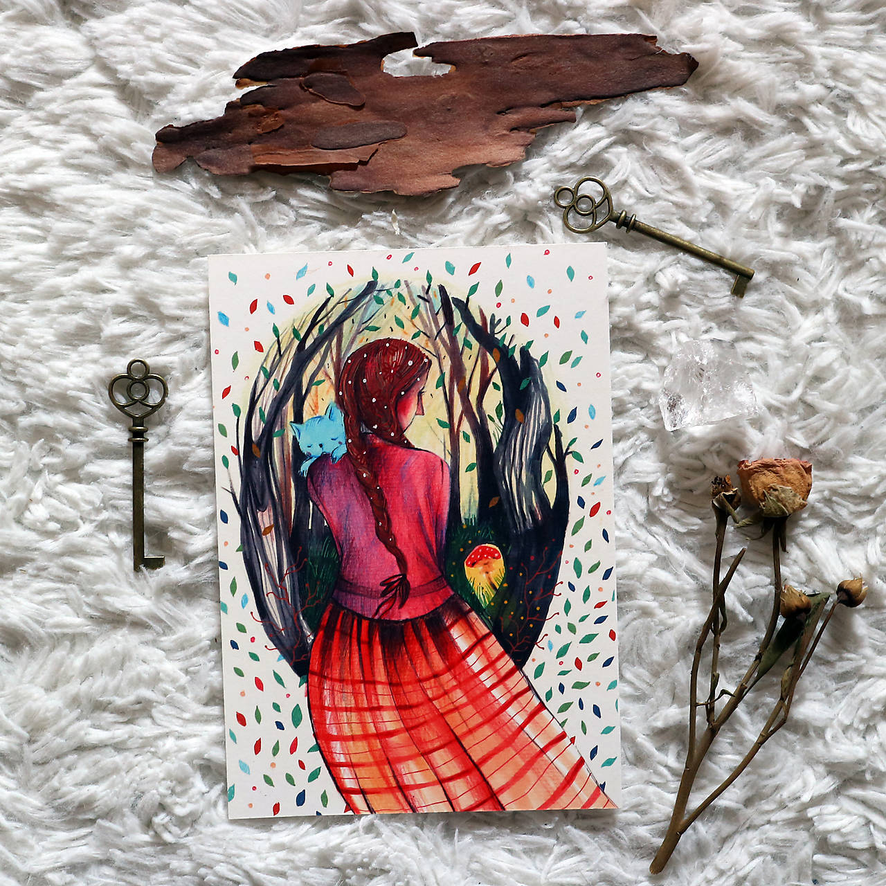 Moj les/ print mojej ilustrácie