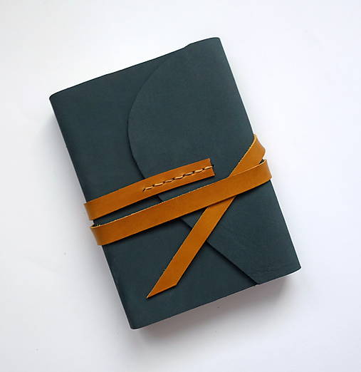 Papiernictvo - Minimalistický kožený zápisník A6 antracitová šedá - 17836675_