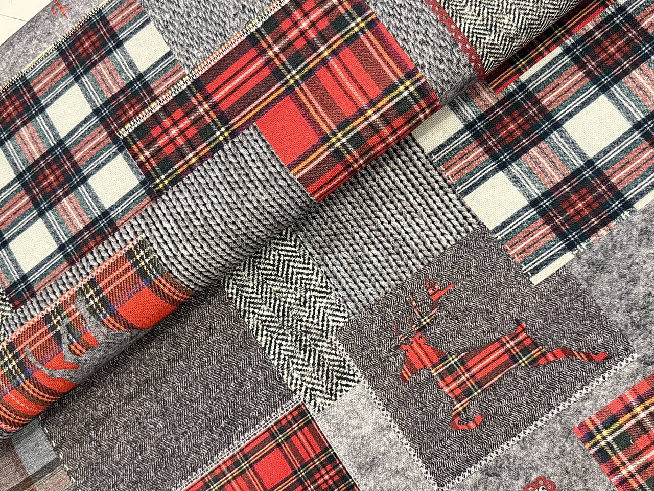 100% BAVLNA DEKOR /PLETENÝ PATCHWORK / VIANOCE