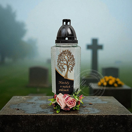 Svietidlá - Smútočný kahanec Strom "Navždy v našich srdciach"  - 17840332_