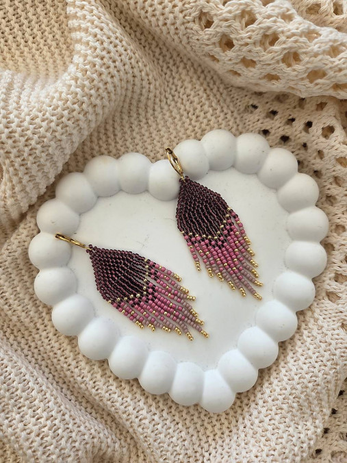 Náušnice Burgundy sen