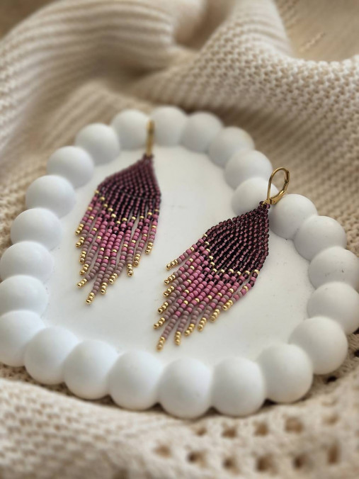 Náušnice Burgundy sen