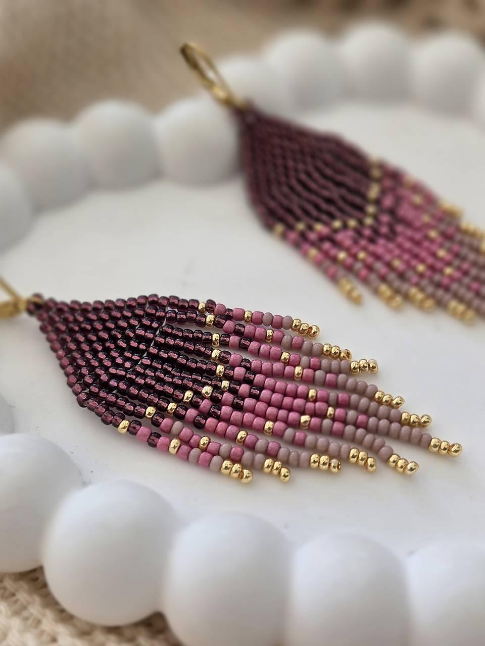 Náušnice Burgundy sen