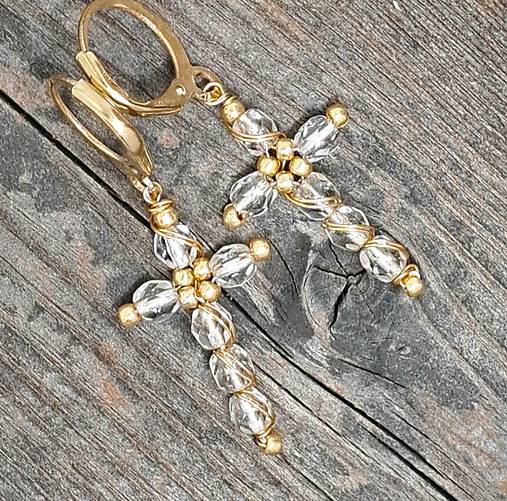 Náušnice - Náušnice Křížky světla... - 17838457_