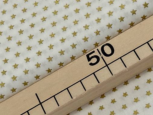 100% BAVLNA / ZLATÉ HVIEZDIČKY