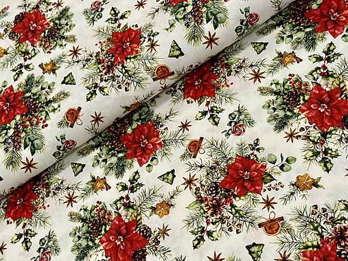 100% BAVLNA / VIANOČNÁ RUŽA