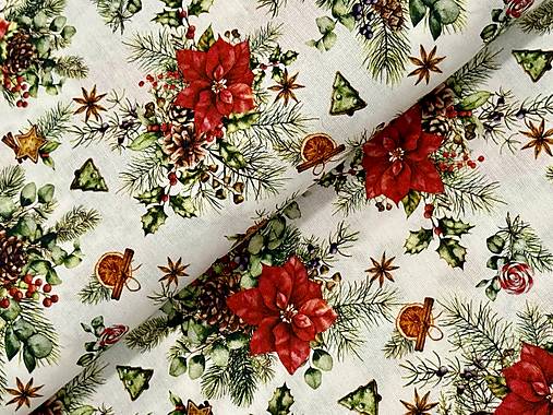 100% BAVLNA / VIANOČNÁ RUŽA