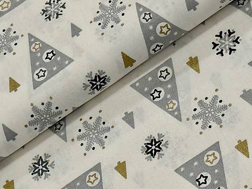 100% BAVLNA / STRIEBORNÉ STROMČEKY 