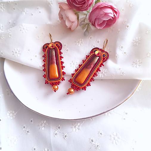 Náušnice - Šujtášové náušnice MAXINE - 17839916_