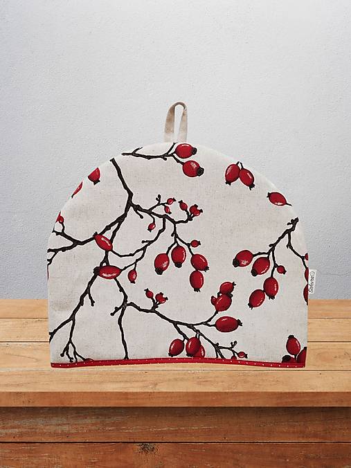 Termo návlek na čajník , tea cozy rosehip