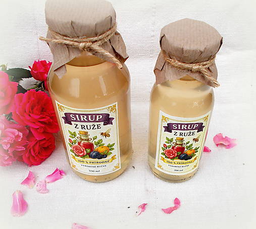Sirupy - Sirup z lupeňov ruže - 17837634_