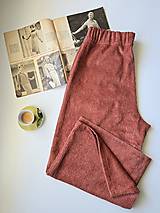 Nohavice - Menčestrové kulotky (Terakota) - 17838440_