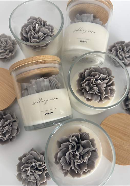 Sviečky - Poháriková sojová sviečka Jablkový závin - 17840329_