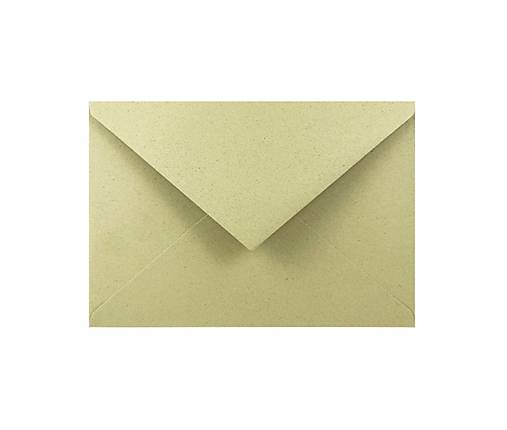 Papiernictvo - Obálka svetlá olivová 120g C6 - 17841881_