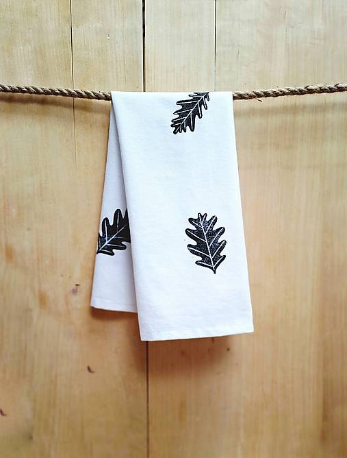 Úžitkový textil - Utierka Dubové lístky - 17842412_