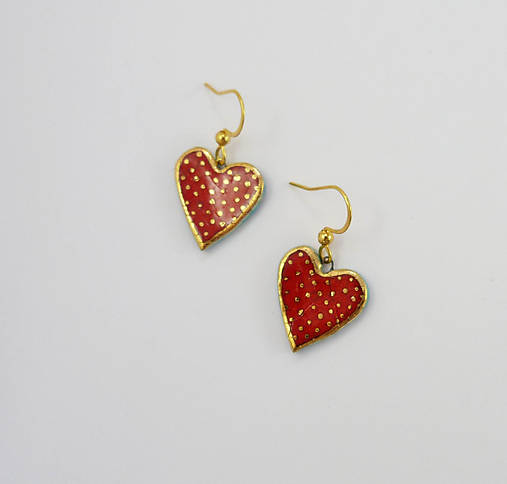 Náušnice - TANA hand made jewellery - keramika/zlato - 17841356_