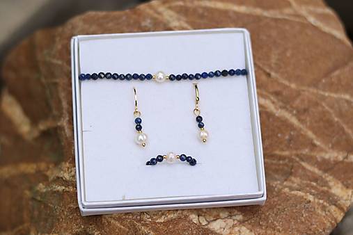 3-dielna - Darčeková sada šperkov lapis lazuli