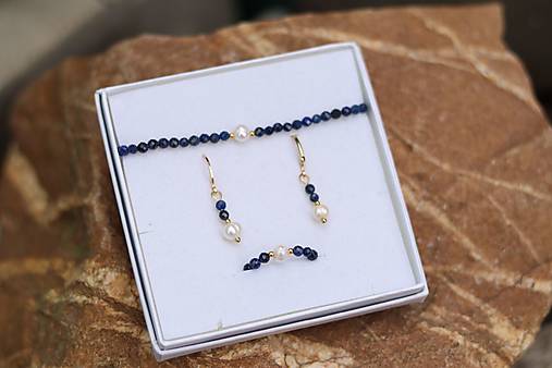 3-dielna - Darčeková sada šperkov lapis lazuli