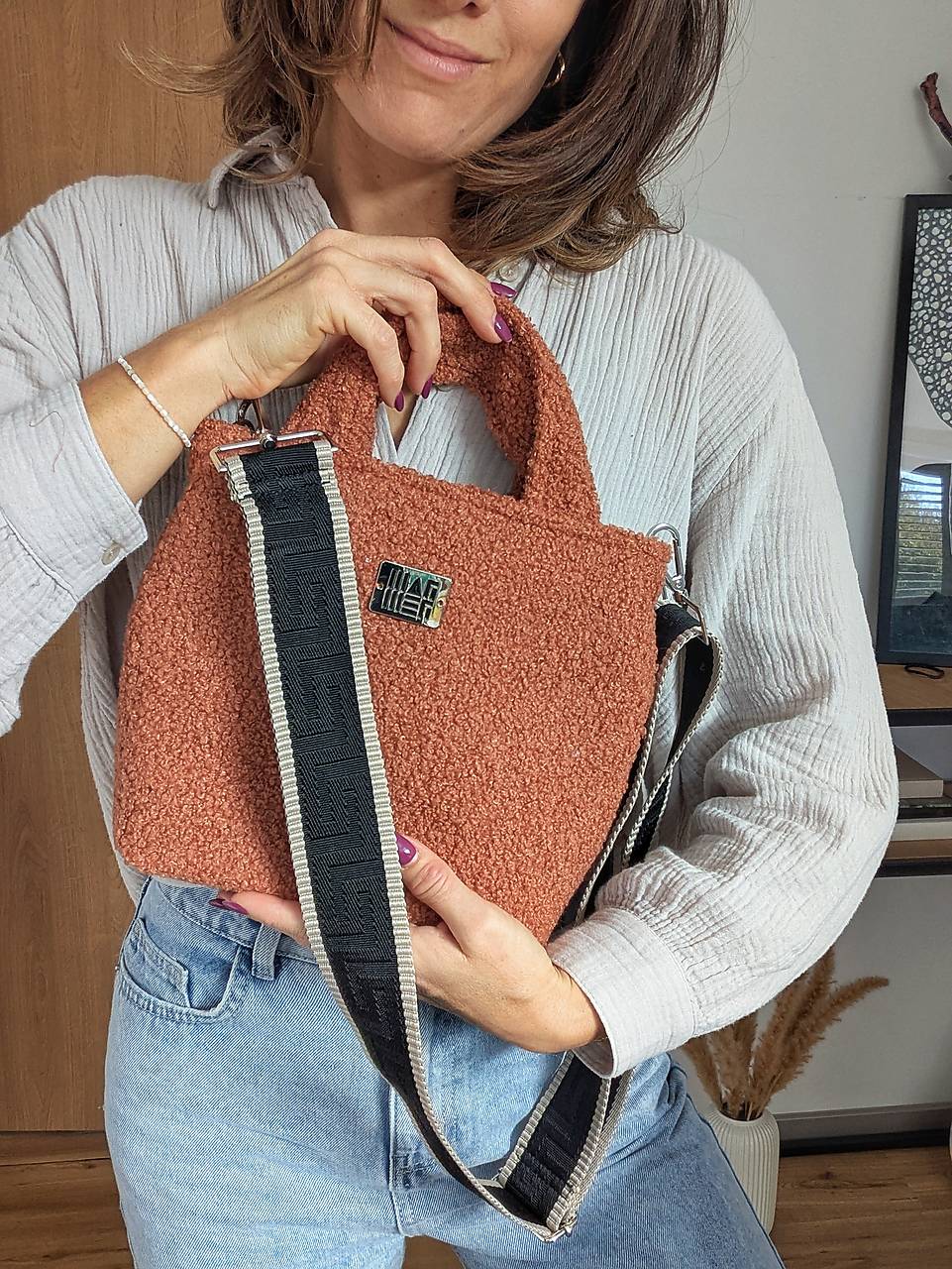 Kabelka  L I N A - škoricová