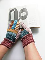  - Rukavice prstové bordové  - 17843284_