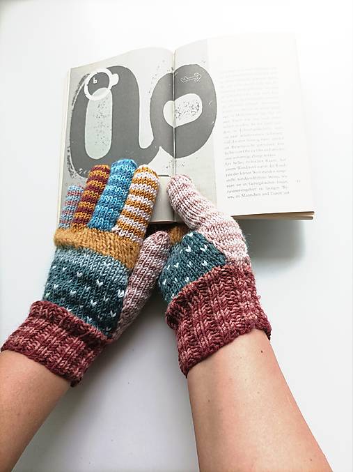 Rukavice - Rukavice prstové bordové  - 17843284_