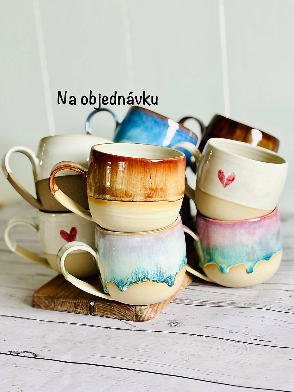 Čajová šálka glazovaná NA OBJEDNÁVKU (380ml, su uškom)