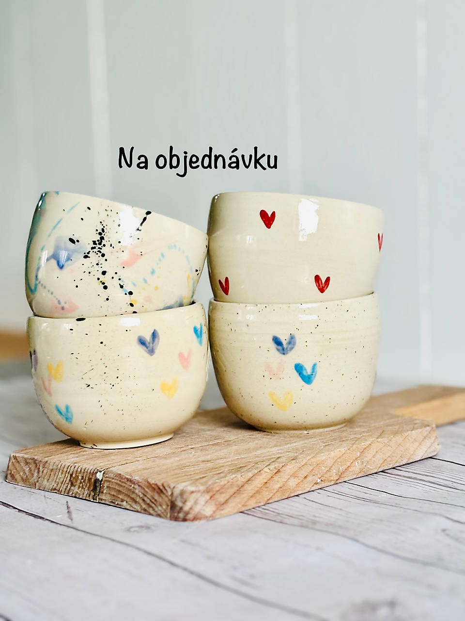 Latte pohárik maľovaný NA OBJEDNÁVKU (280ml, bez uška)