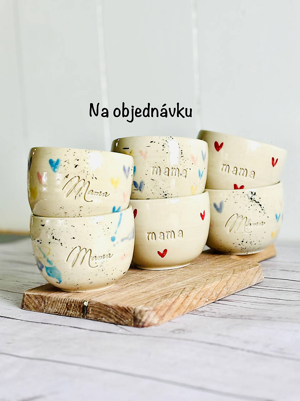 Latte pohárik maľovaný mama NA OBJEDNÁVKU (280ml, bez uška)