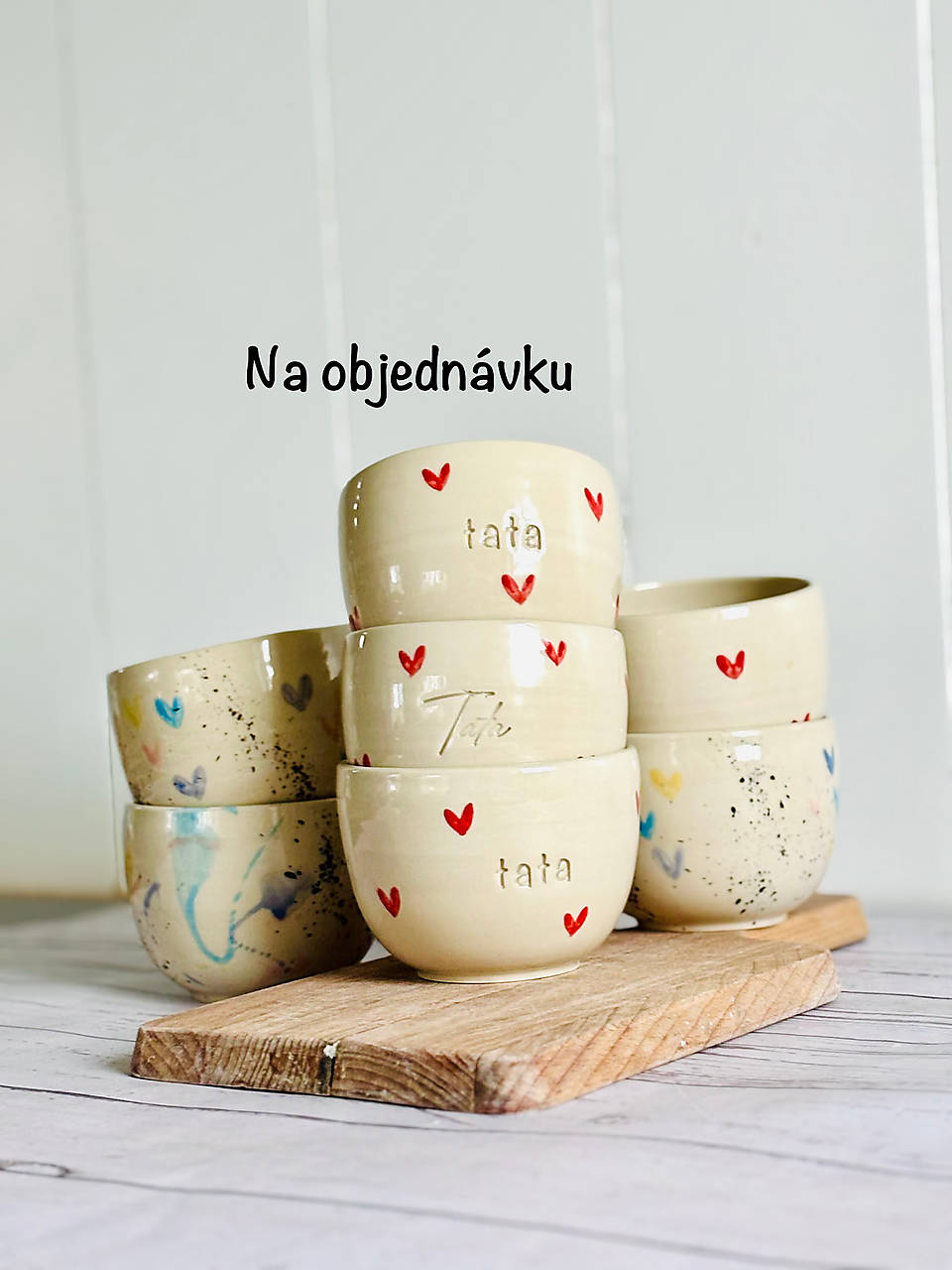 Latte pohárik maľovaný tata NA OBJEDNÁVKU (280ml, bez uška)