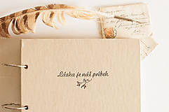 Papiernictvo - Láska je náš príbeh - svadobná kniha hostí / fotoalbum - 17844656_