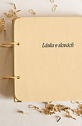 Papiernictvo - Láska v slovách - svadobná kniha hostí / fotoalbum - 17844743_