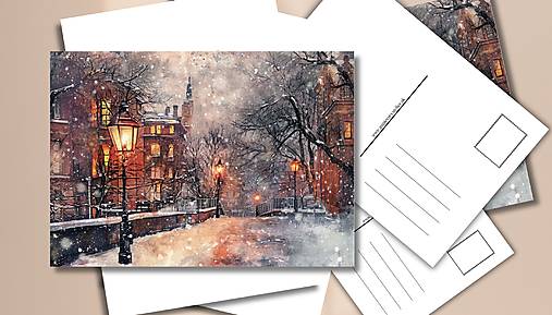 Papiernictvo - Pohľadnica "street light on" - 17844270_