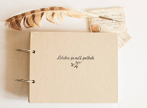 Papiernictvo - Láska je náš príbeh - svadobná kniha hostí / fotoalbum - 17844651_