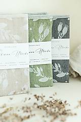 Úžitkový textil - Darčeková sada ľanových utierok ŠÍPKY - 17845248_