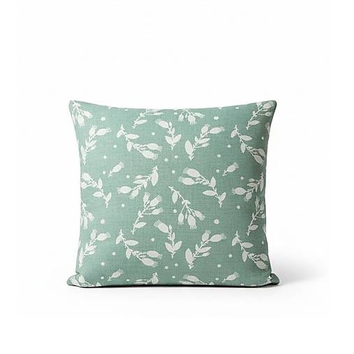 Úžitkový textil - Ľanová obliečka na vankúš Šípky (tmavozelená) - 17844315_