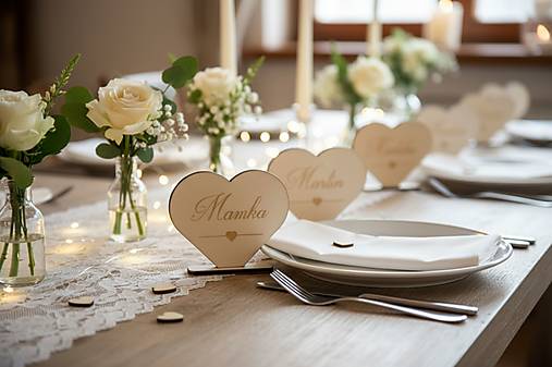 Úložné priestory & Organizácia - Drevené menovky - 17843503_